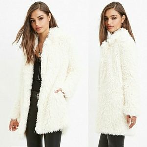 Longline Faux Fur Coat